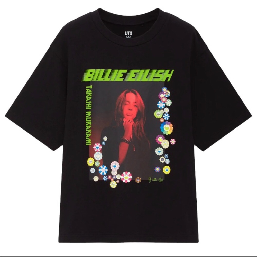 Uniqlo Billie Eilish x Takashi Murakami Collab Tee T-shirt Black XS